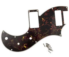 PRS Guitars PRS Vela S2 Pickguard, 4-Ply Tortoise, Mint, Black, Mint