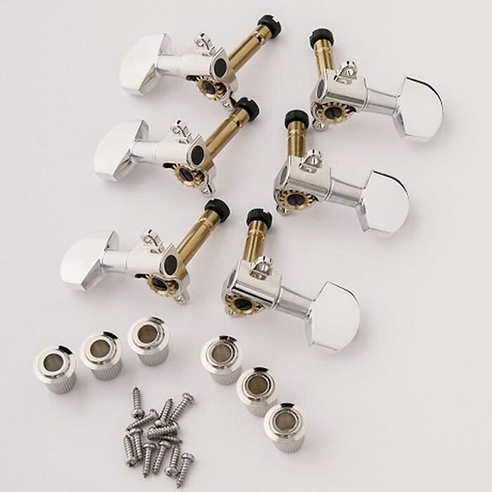 PRS Guitars PRS Phase III Locking Tuners, Shaft Design, Nickel - Set of 6