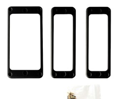 PRS Guitars PRS Humbucker Pickup Rings (2), Studio Models, Black (3) 2NF 1HB