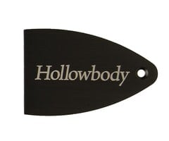 PRS Guitars PRS Truss Rod Cover, Black Anodized Aluminum, Etched, Hollowbody