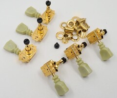 Schaller Schaller G-Series Deluxe KeyStone Locking Tuner Set, Double Ring - Gold