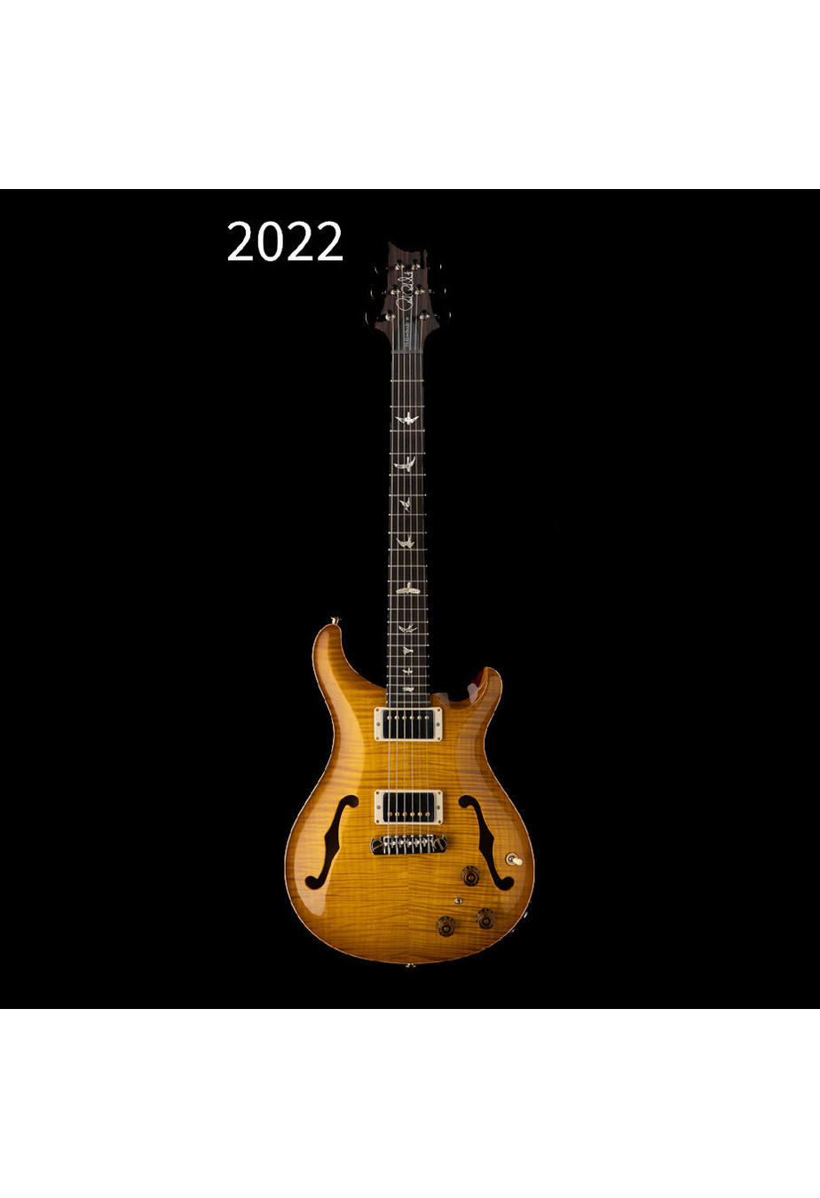 PRS Guitars 2022 PRS Holiday Ornament - PRS Hollowbody II Piezo, McCarty Sunburst