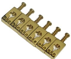 MannMade USA MannMade USA Bridge Saddles - PRS - Polished Brass