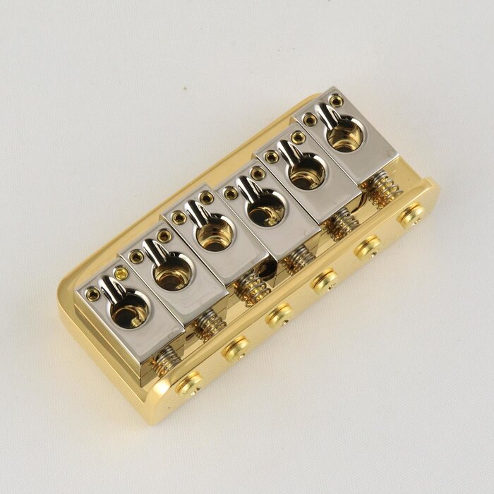 MannMade USA MannMade USA Hardtail Bridge - Gold Hybrid - fits Hamer Sustain Block style guitars