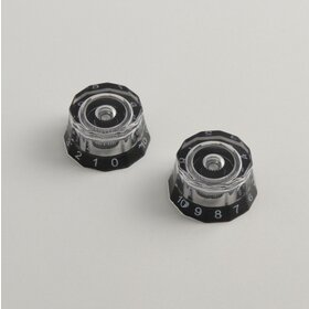 PRS Guitars PRS Lampshade Knobs - Black/Clear - Lefty - Set of 2