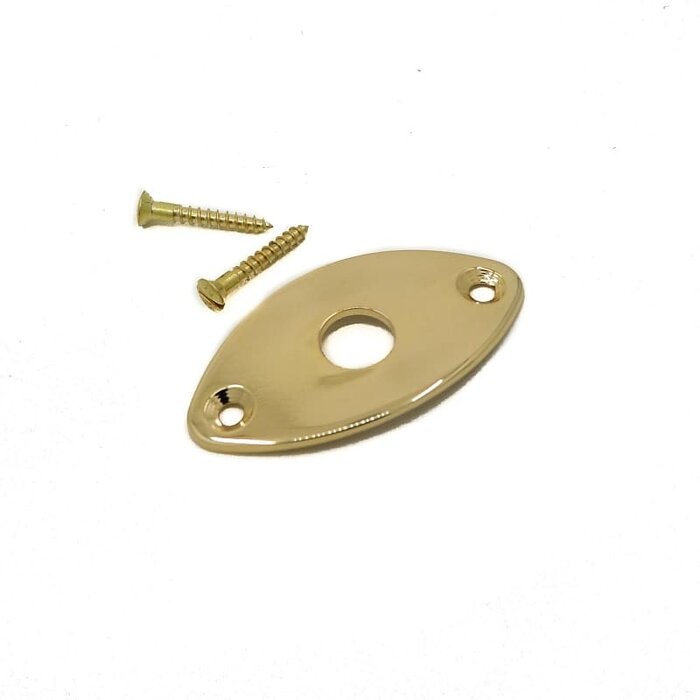 Allparts Allparts Football Input Jack Plate - Gold