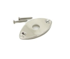 Allparts Allparts Football Input Jack Plate - Nickel