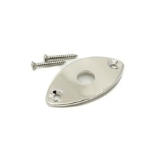 Allparts Allparts Football Input Jack Plate - Nickel