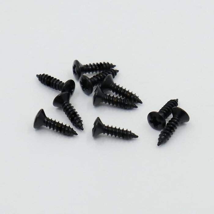 MannMade USA Pickguard Screw Set (12pc) Black