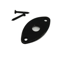 Allparts Allparts Football Input Jack Plate - Black