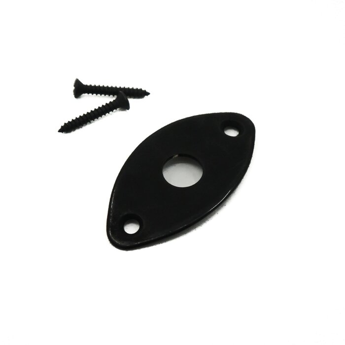 Allparts Allparts Football Input Jack Plate - Black
