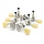 MannMade USA Vintage Style Locking Tuner Set - Nickel, Cream Button
