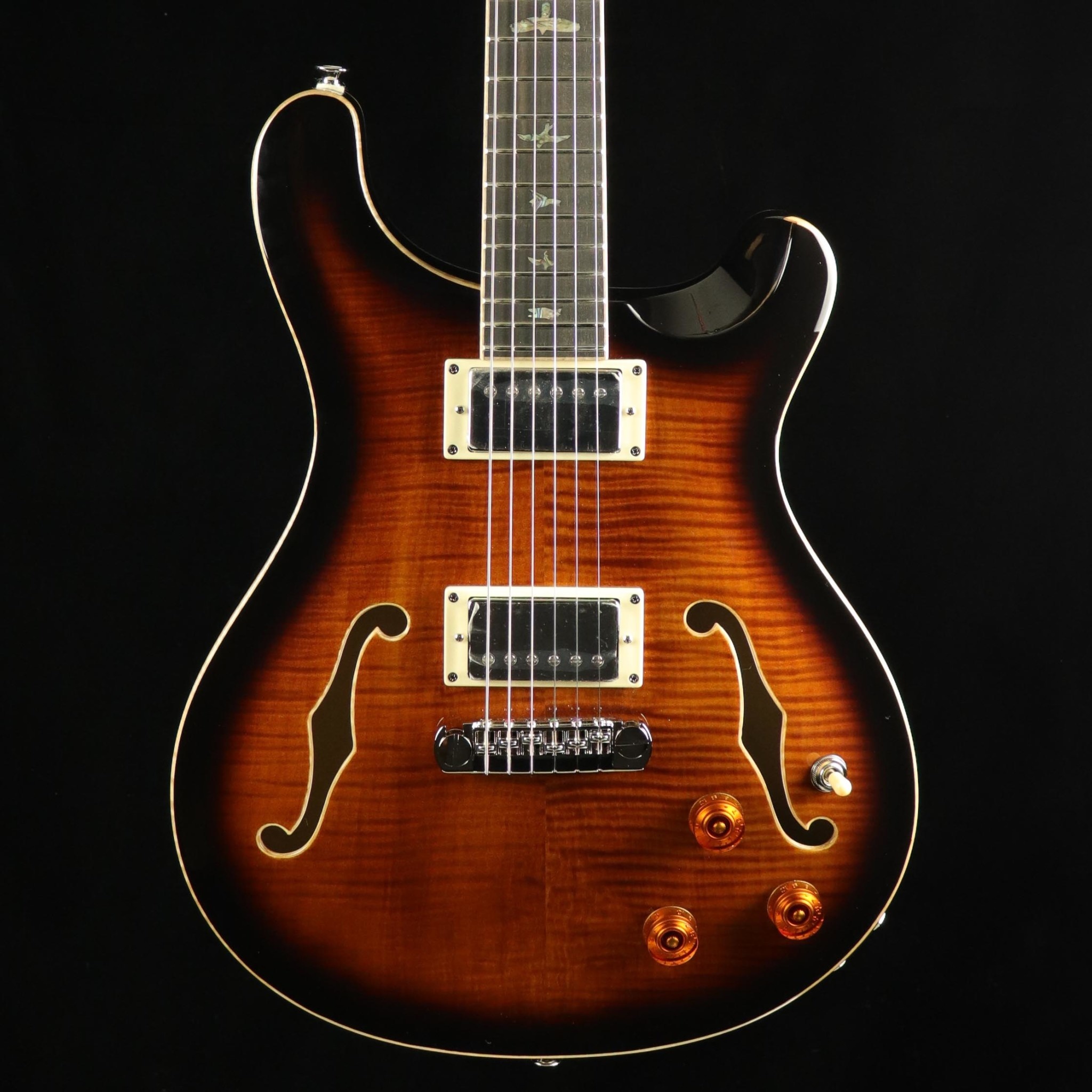 PRS SE Hollowbody II Piezo - Black Gold Burst - John Mann's Guitar