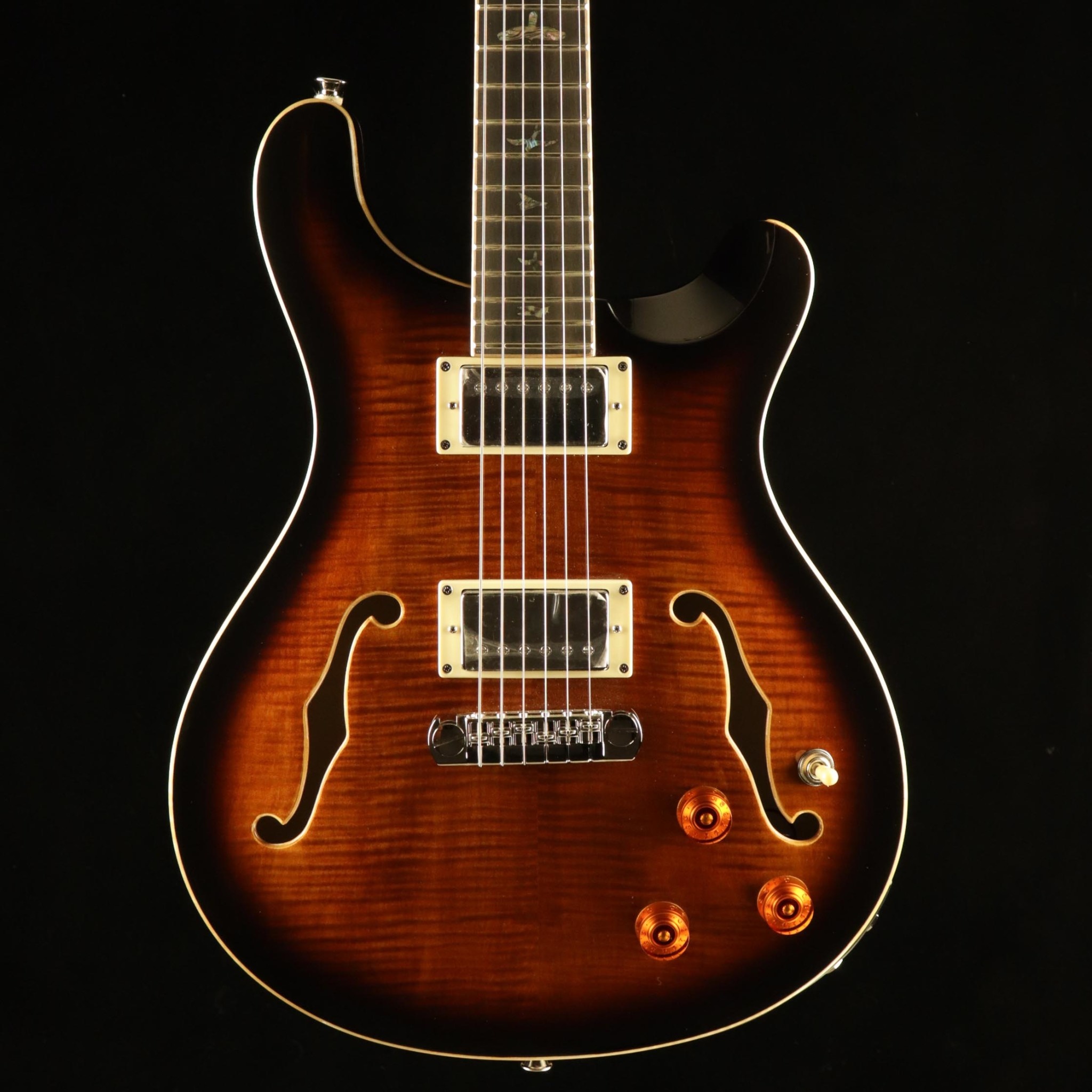 PRS SE Hollowbody II Piezo - Black Gold Burst