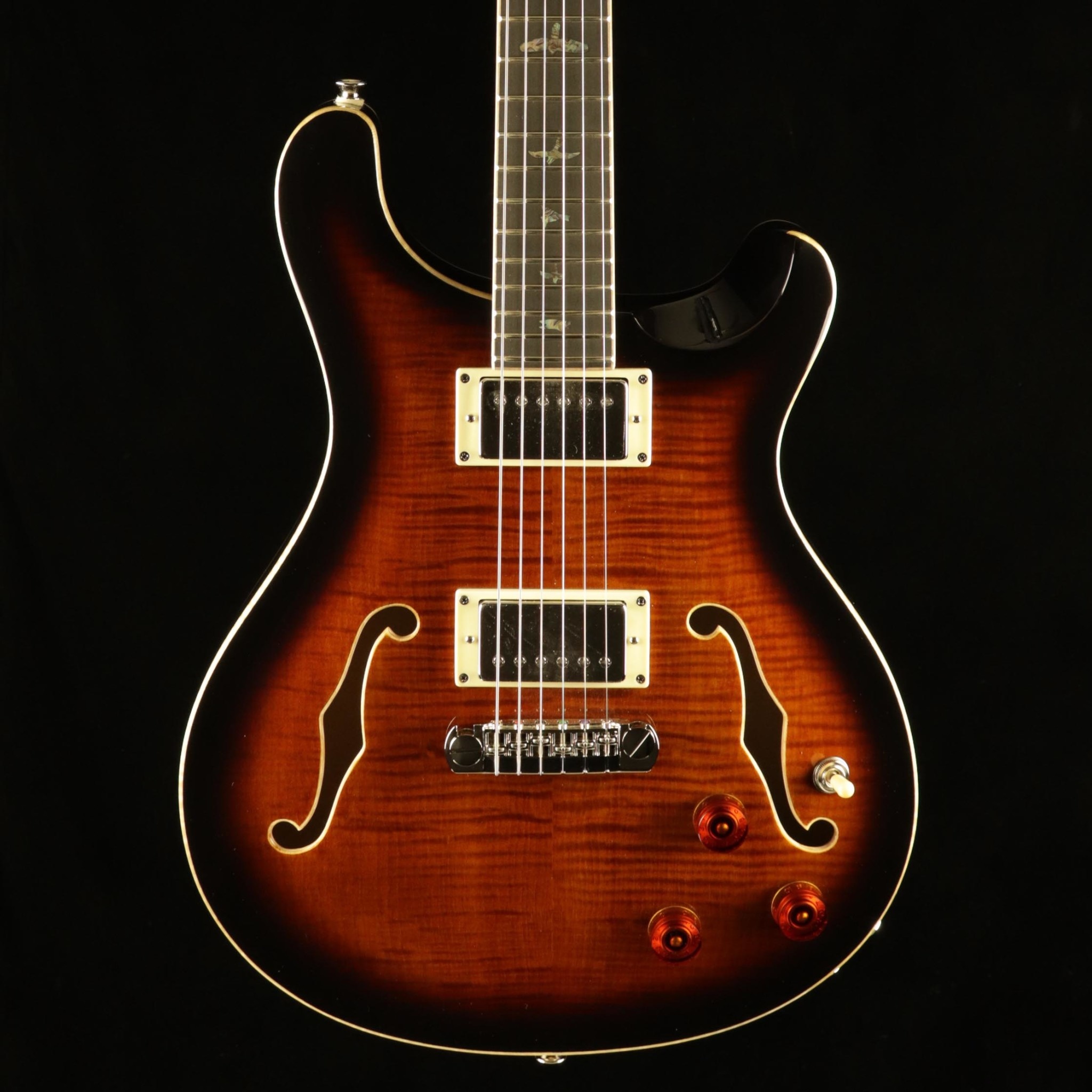 PRS SE Hollowbody II Piezo - Black Gold Burst