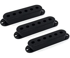 Allparts Stratocaster Pickup Cover Set - Black - Set of 3