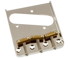 Allparts Allparts 3 Saddle Tele Ashtray Bridge, Nickel