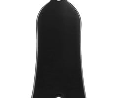 Allparts Allparts Gibson Truss Rod Cover, Black w/ White Outline