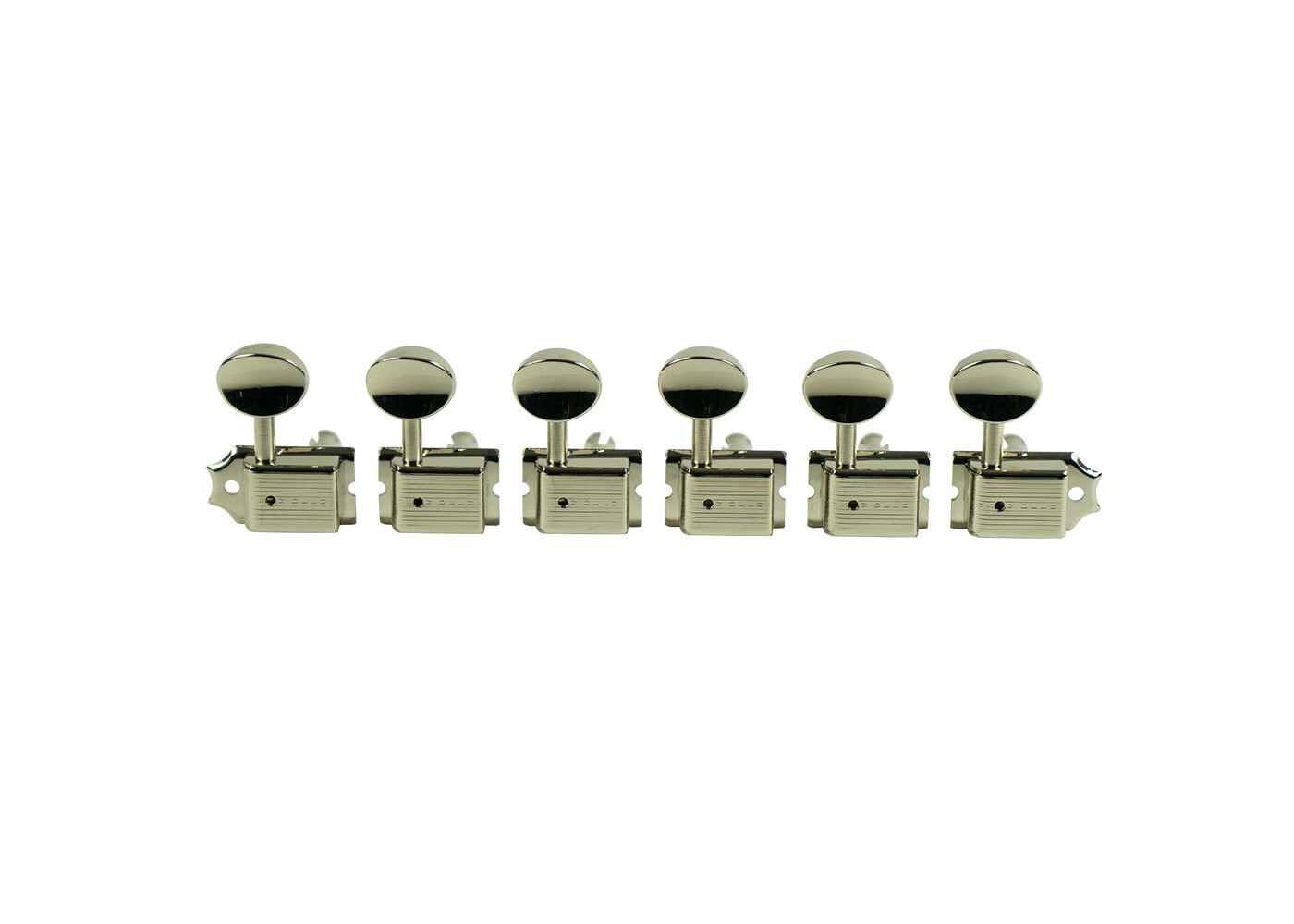 Kluson Kluson 6 in Line Tuning Machines w/Oval Metal Buttons, Nickel