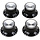 Gibson Top Hat Knobs, Black w/Metal Inserts