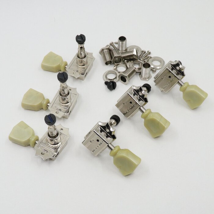 Schaller Schaller G-Series Deluxe KeyStone Locking Tuner Set, Single Ring - Nickel