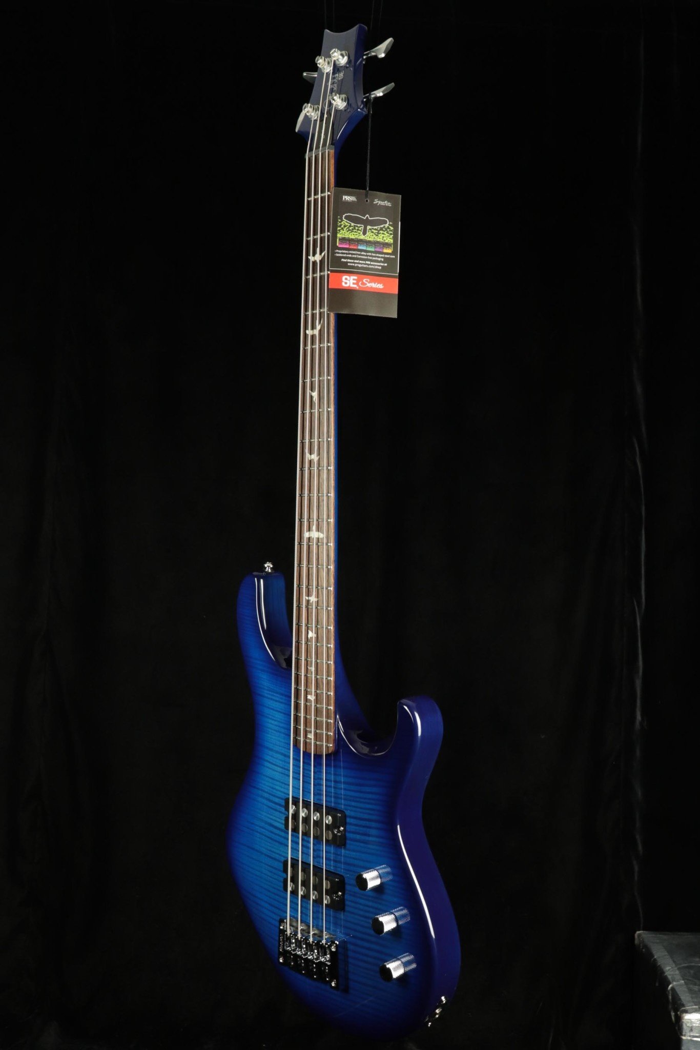 PRS Guitars PRS SE Kingfisher Electric Bass Guitar - Faded Blue Wraparound Burst