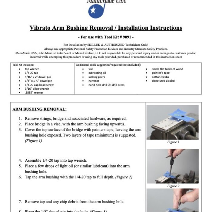 MannMade USA MannMade USA U.S. Tremolo Arm Bushing Kit