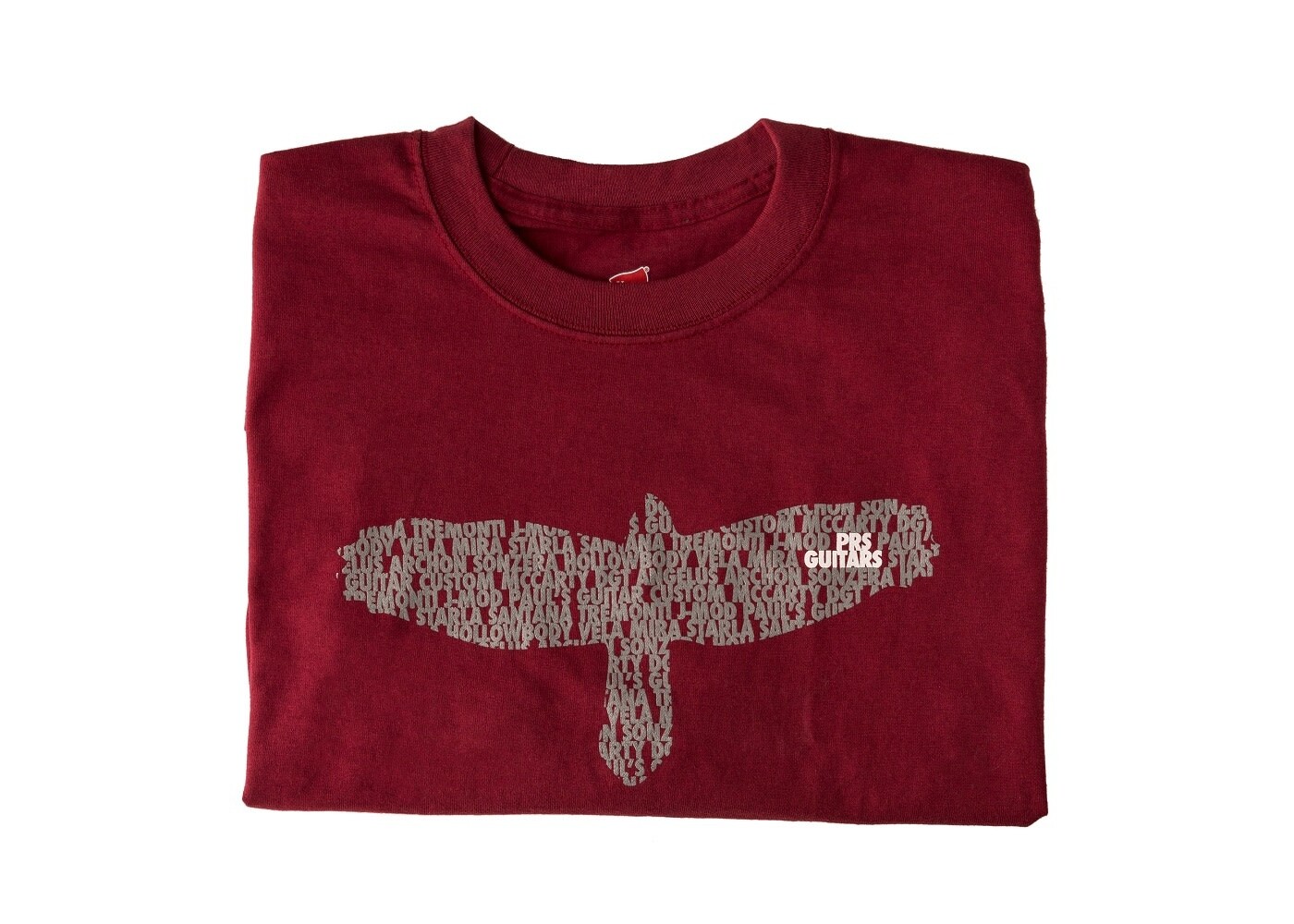 PRS Guitars PRS Tee, Short-Slv, Bird is Word, Oxblood Red, Small