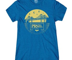 PRS Guitars PRS Women's Bay Bridge Tee, Yellow/Blue, X-Large