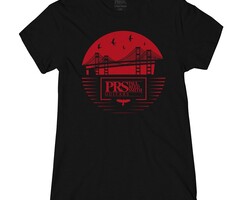 PRS Guitars PRS Women's Bay Bridge Tee, Black/Red, Large
