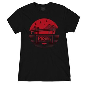 PRS Guitars PRS Women's Bay Bridge Tee, Black/Red, Medium