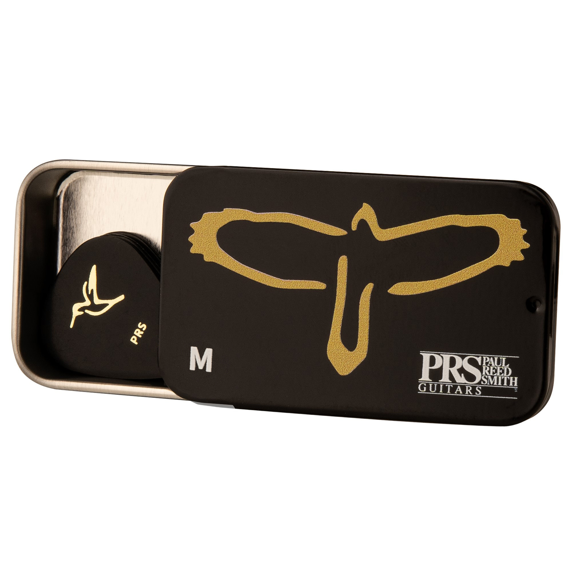 PRS Guitars PRS Gold Birds Assorted Picks w/Tin (12) (Med)