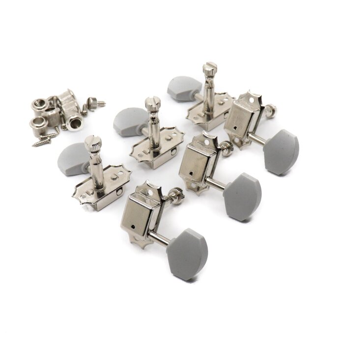 MannMade USA PRS/MANN SE Silver Sky Locking Tuner Set - Nickel