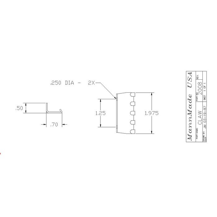 MannMade USA MannMade USA Tremolo Claw & Screws - U.S.