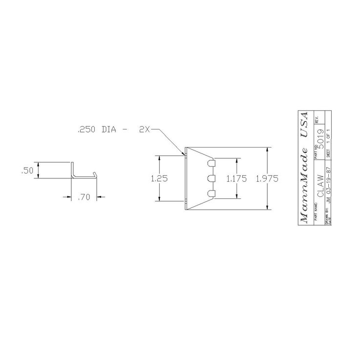 MannMade USA MannMade USA 3-Finger Tremolo Claw & Screws