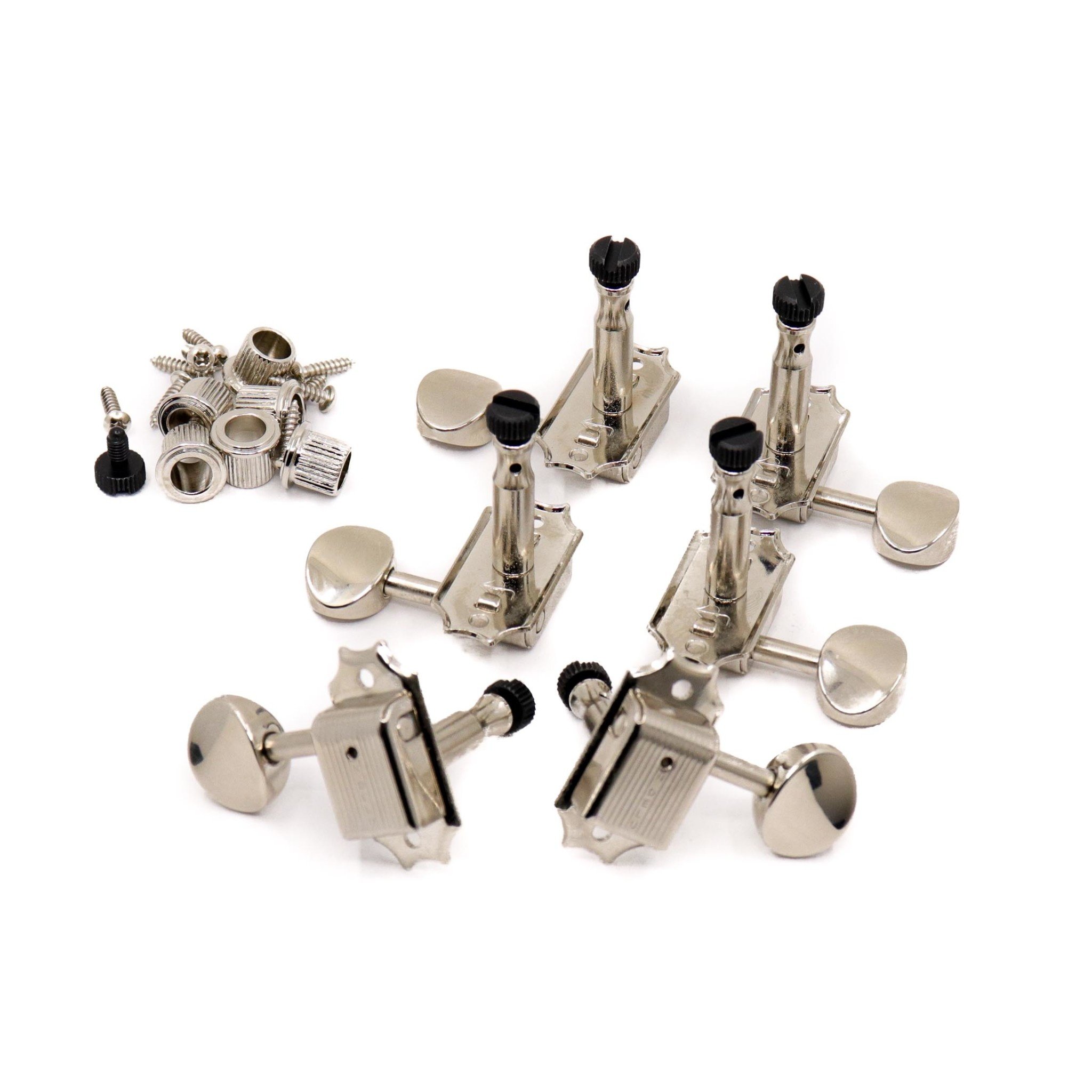 Kluson Kluson 3 Per Side Deluxe Series Locking Tuning Machines, Nickel