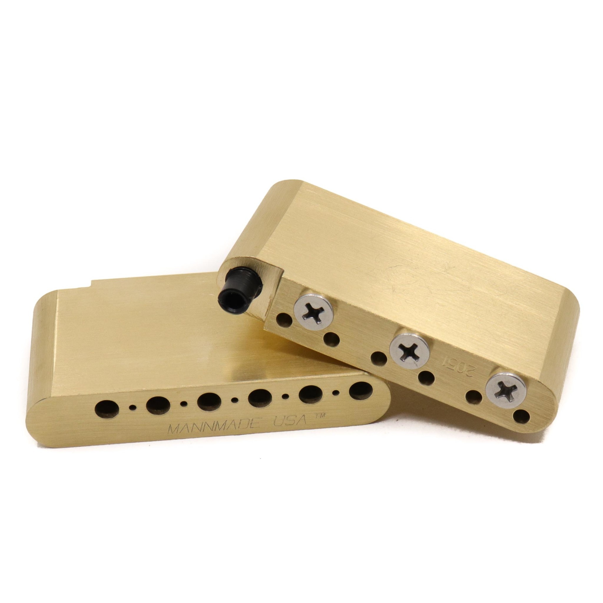 MannMade USA MannMade USA Upgrade Brass Block - PRS SE Silver Sky Bridges - Right Hand