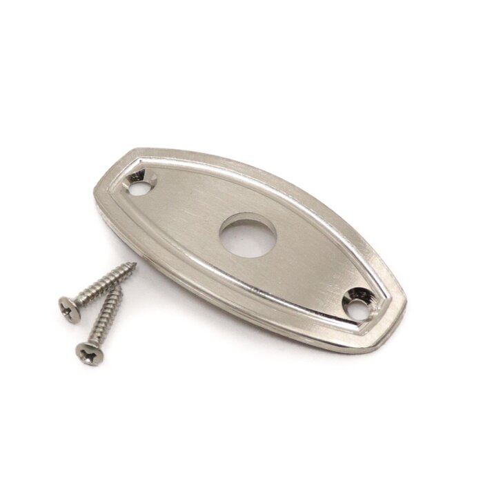 MannMade USA MannMade USA Football Input Jack Plate - Brushed Nickel