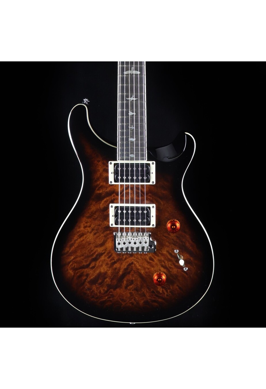 PRS SE Custom 24 Quilt - Black Gold Sunburst - John Mann's Guitar