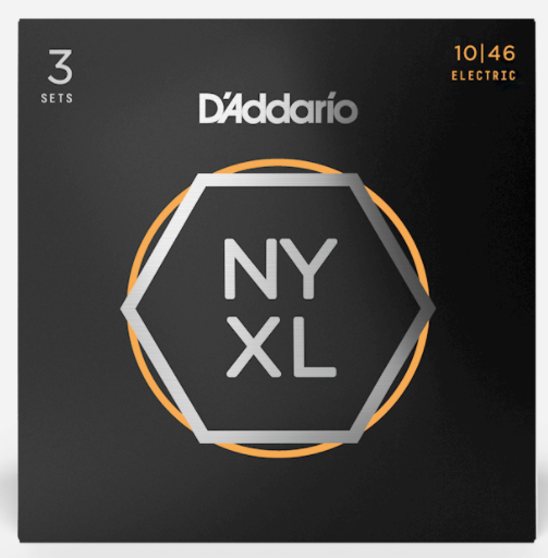 D'Addario D'Addario NYXL1052-3P Nickel Wound Electric Guitar Strings Light Top / Heavy Bottom 10-52 3 Pack