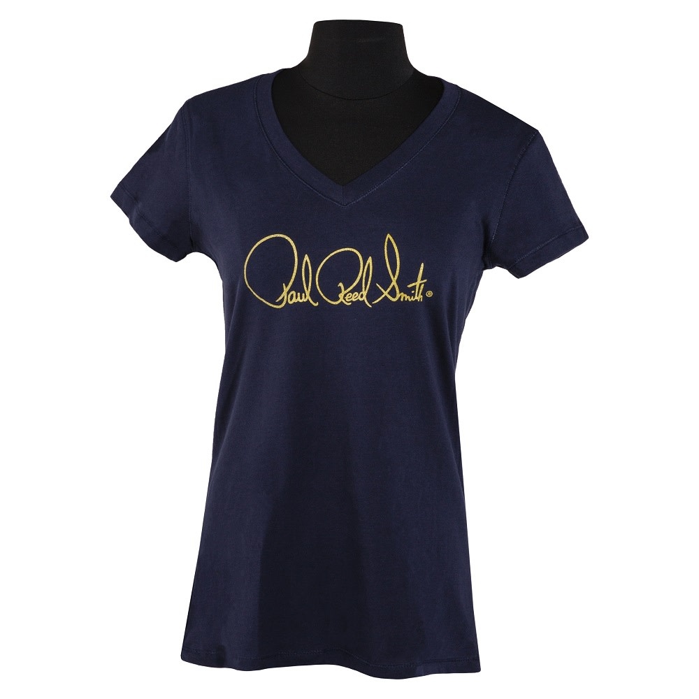 PRS Guitars PRS Ladies Tee, Short-Slv, PRS Signature Logo, Navy Blue, Medium