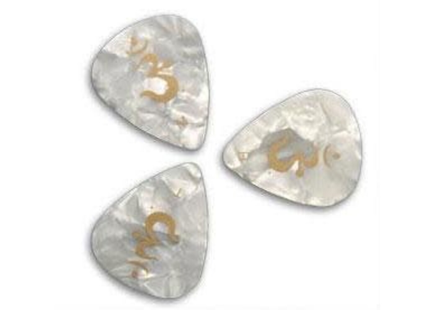 PRS Guitars PRS White Pearloid Celluloid Picks 12-Pack - Medium