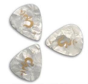 PRS Guitars PRS White Pearloid Celluloid Picks 12-Pack - Medium