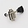 MannMade USA Vintage Style Locking Tuner - Bass side - Nickel,  Black Button