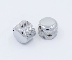 MannMade USA MannMade USA Medium Knurled Dome Top Knob - Shorty - Chrome - Set of 2
