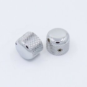 MannMade USA MannMade USA Medium Knurled Dome Top Knob - Shorty - Chrome - Set of 2