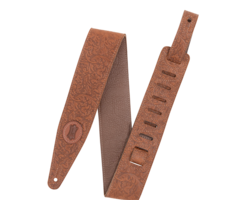 Levy's Levy's 2.5" Brown Florentine Leather Guitar Strap