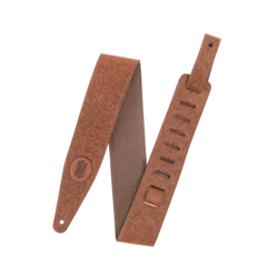 Levy's Levy's 2.5" Brown Florentine Leather Guitar Strap