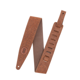 Levy's Levy's 2.5" Brown Florentine Leather Guitar Strap