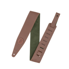 Levy's Levy's 2.5" Garment Leather Strap with Suede Backing - Brown/Green